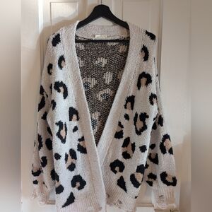 New In Deconstructed Sweater Cardigan Jacket